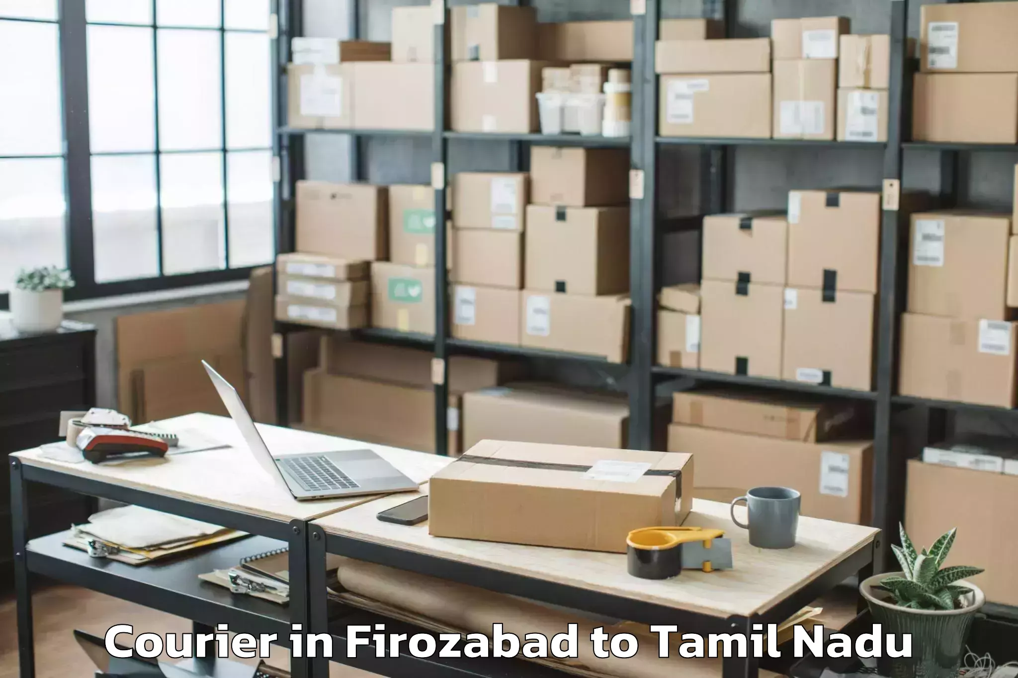 Quality Firozabad to Minjur Courier